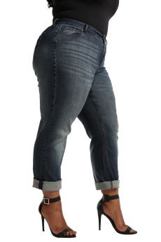 Poetic Justice Plus Size Womens Curvy Fit Stretch Denim Basic Slim Bootcut  Jeans Size 16 x 33Length at  Women's Jeans store