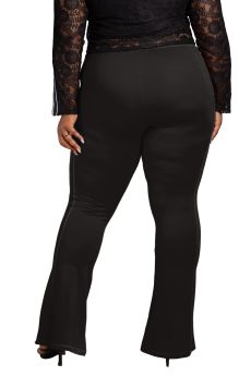 Grace Women's Plus Size High Rise Fitted Flare Pants
