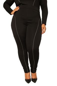 BT-B {On The Right Side} VOCAL Black Leggings w/Studs PLUS SIZE 1X 2X –  Curvy Boutique Plus Size Clothing
